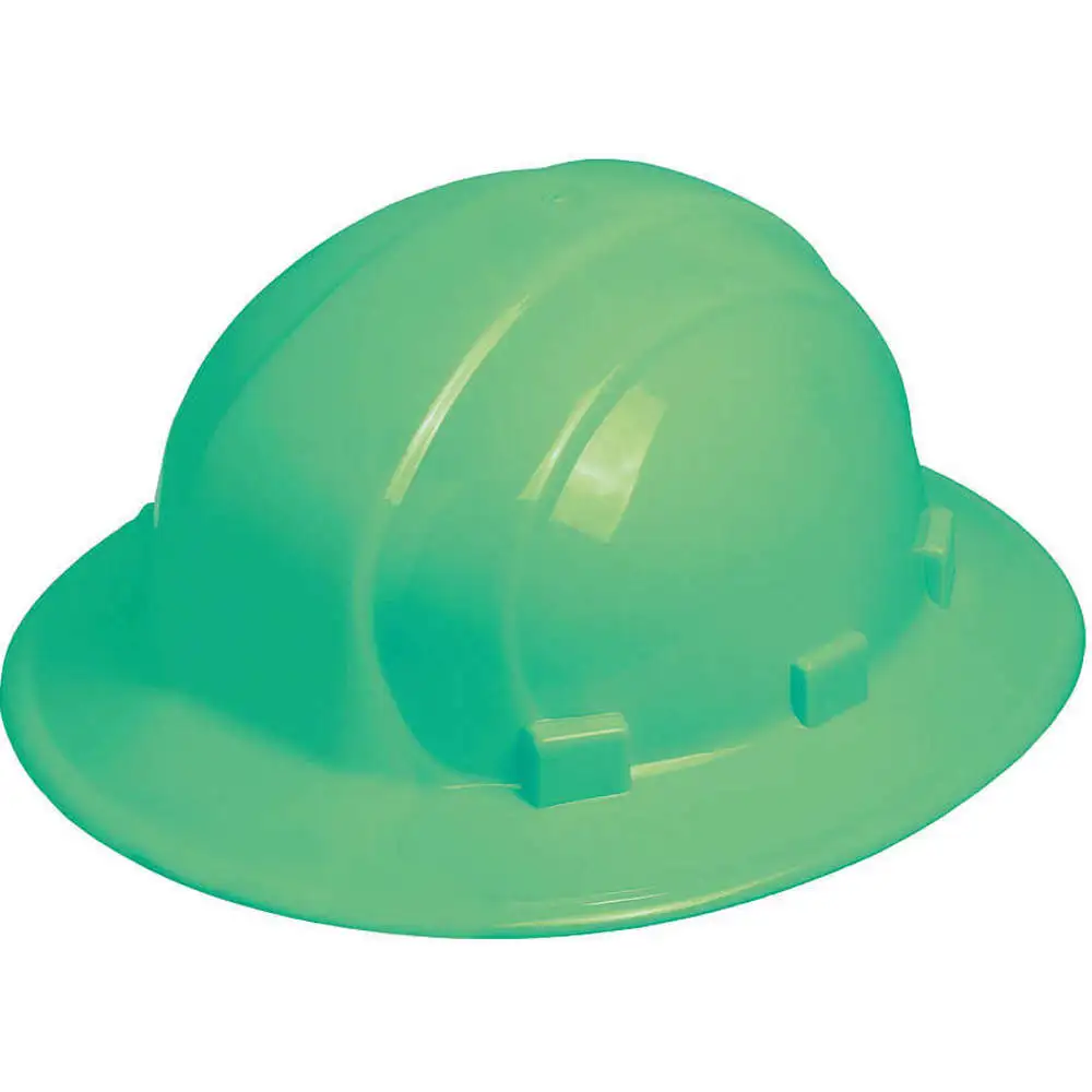 Hard Hat Full Brim Green 6-pt.slide-lock