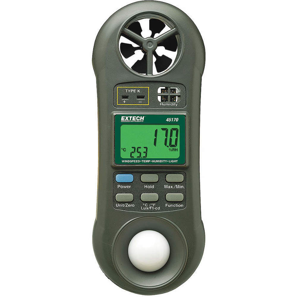 Hygro-thermo-anemometer-light Meter