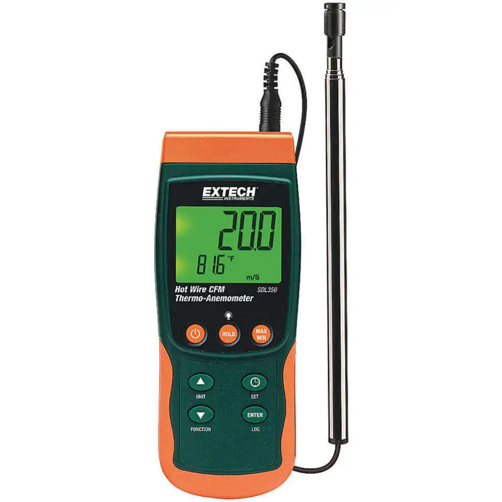 Data Logging Anemometer 40 to 3940 fpm