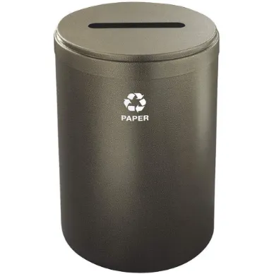 Stationary Recycling Container Paper Only Brown