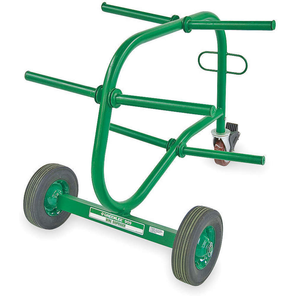Wire Dispensing Cart, 6 Spindles, 39 x 30 x 31 Inch Size, Green