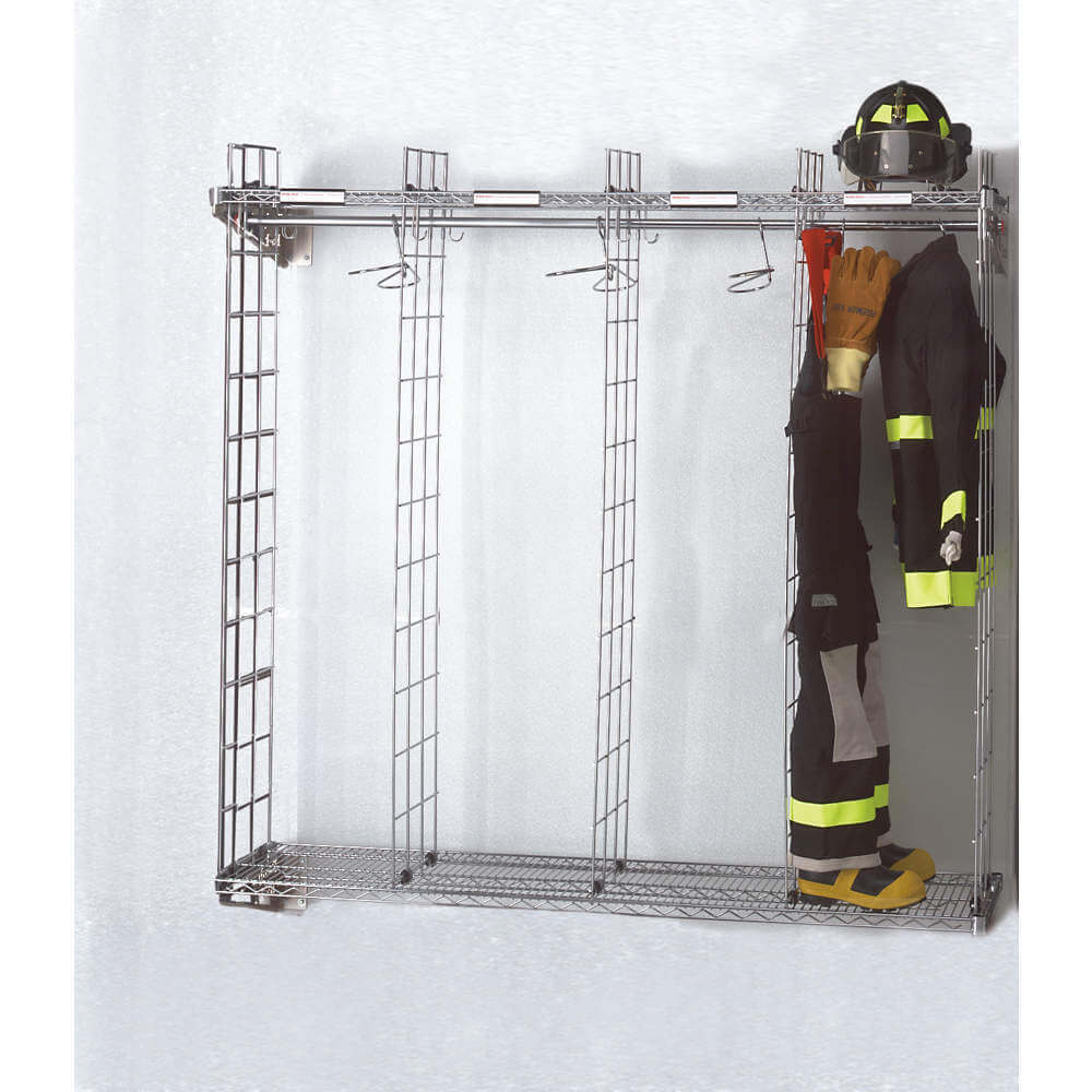 Turnout Gear Rack Wall Mount 16 Compartment