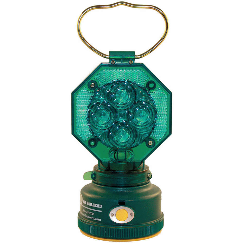 Safety Light with Magnetic Base 8 LED Green