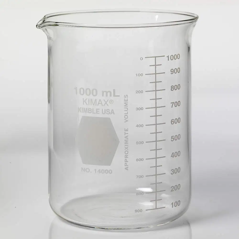 Beaker 1000mL Glass 145mm Height PK24