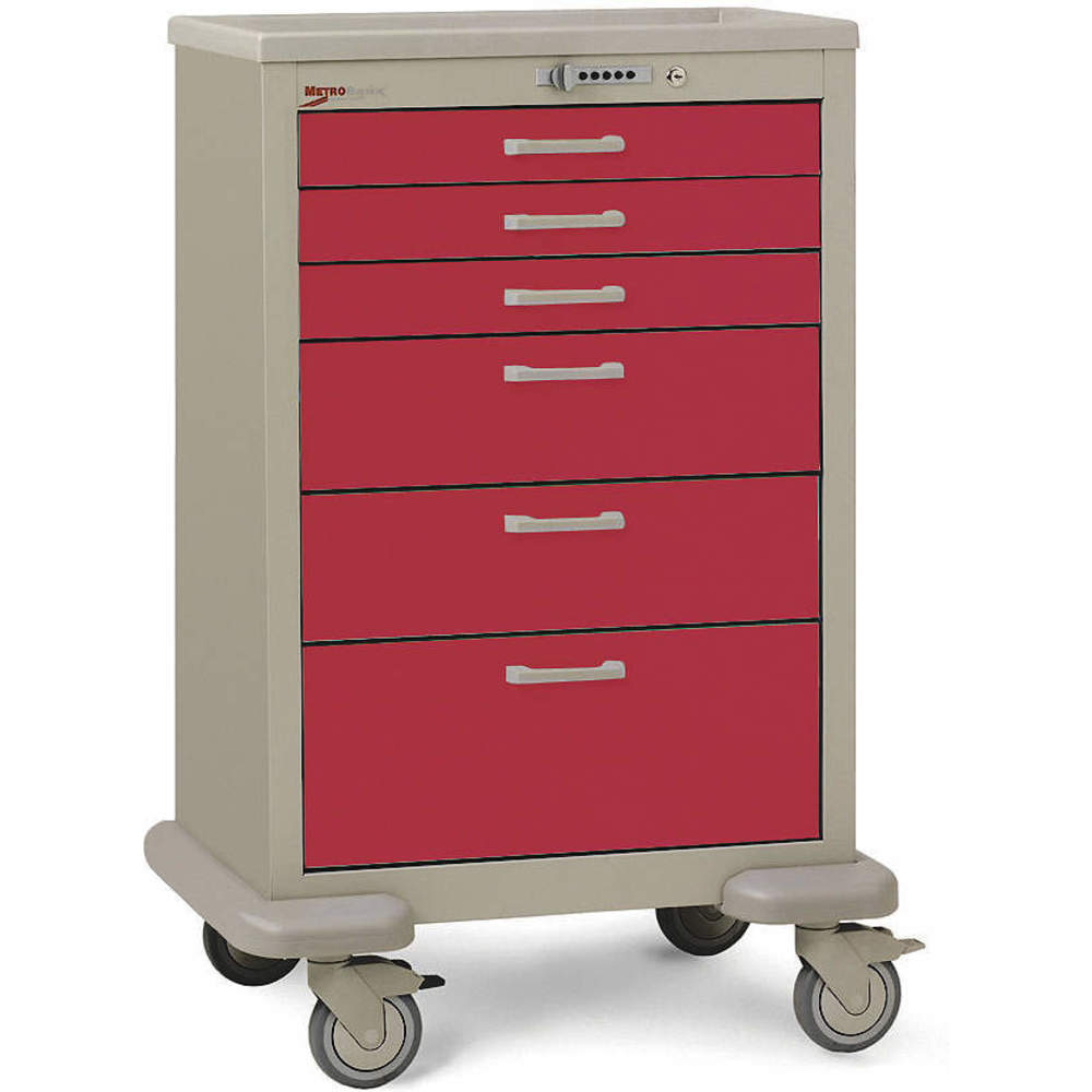 Medical Cart Steel/polymer Taupe/red