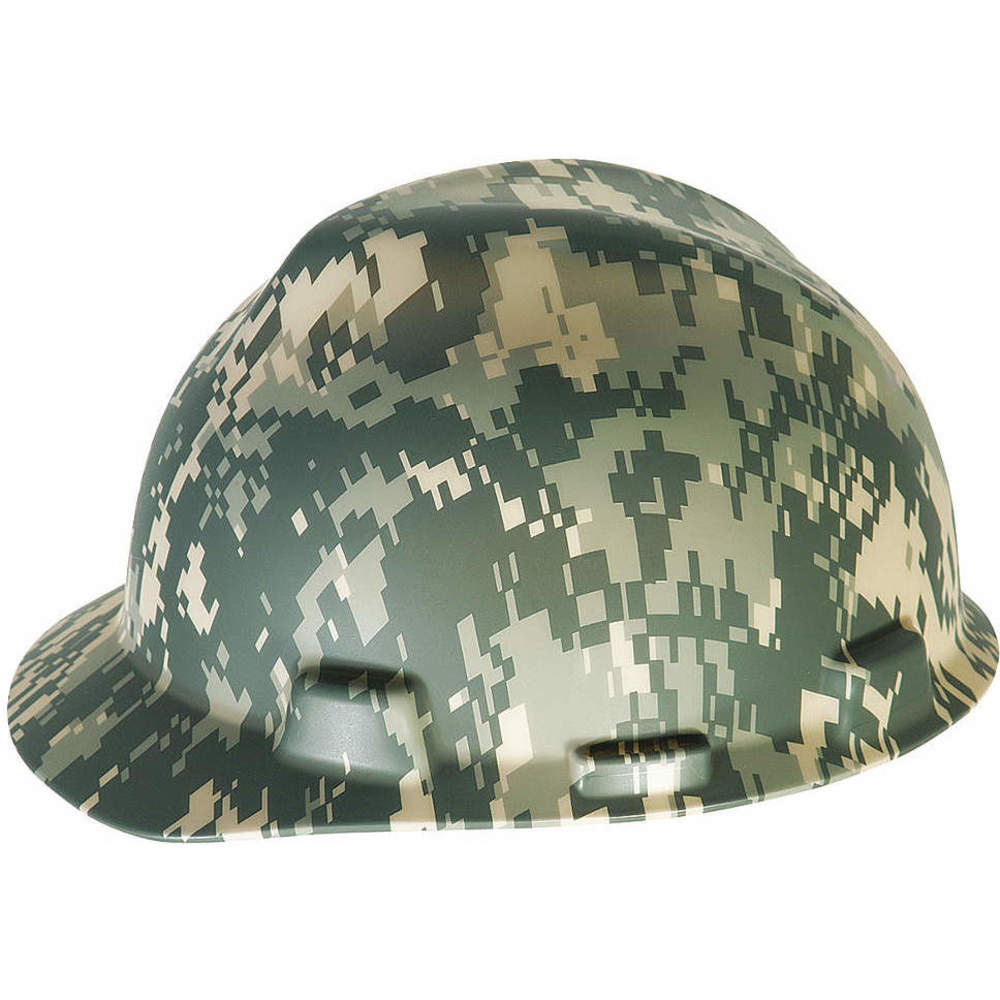 Hard Hat Front Brim Slotted 4 Point Ratchet Camouflage
