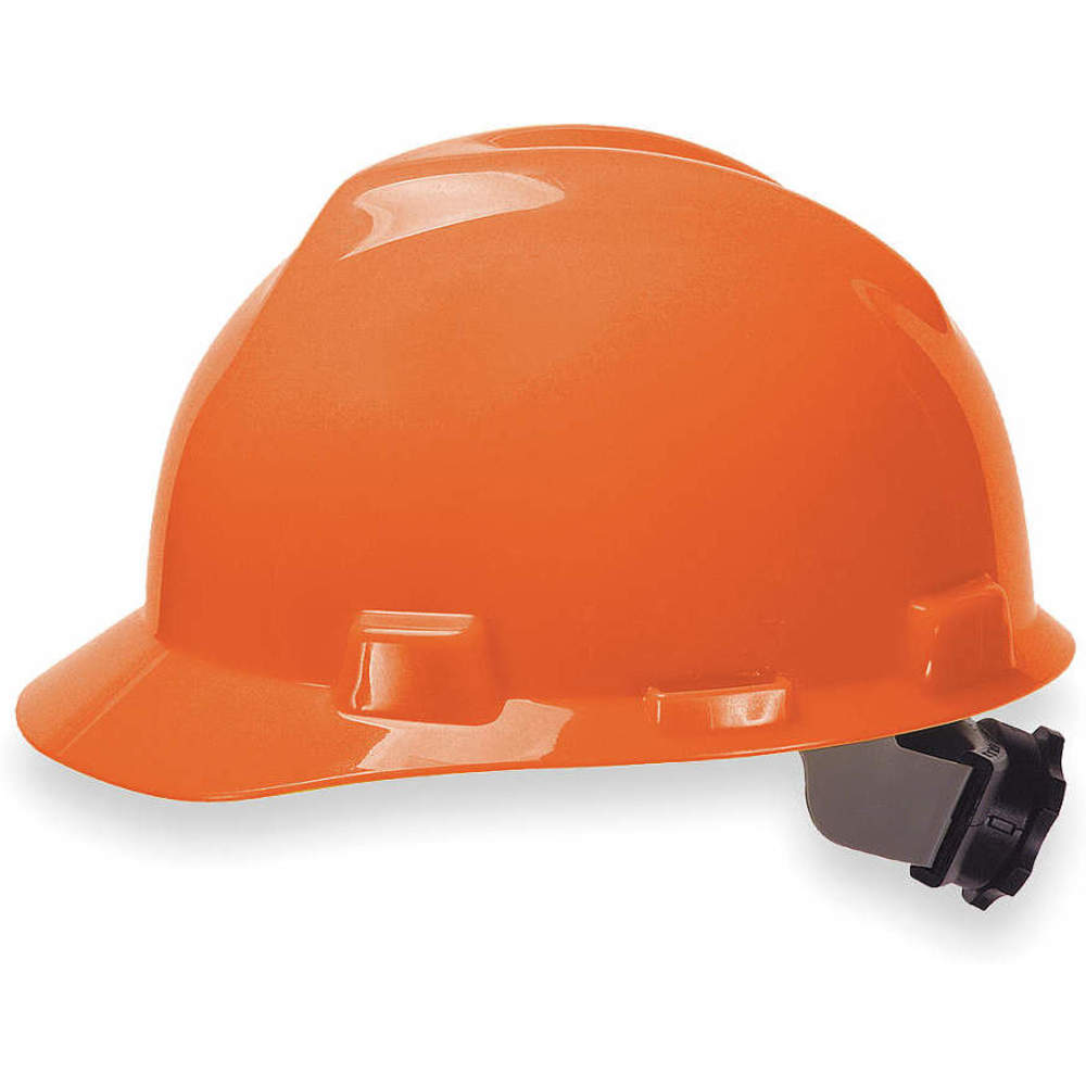 Hard Hat Front Brim Slotted 4 Point Ratchet Orange