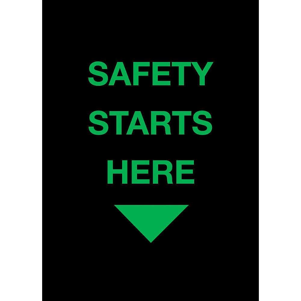 Safety Logo Entrance Mat Black 3 x 5 Feet
