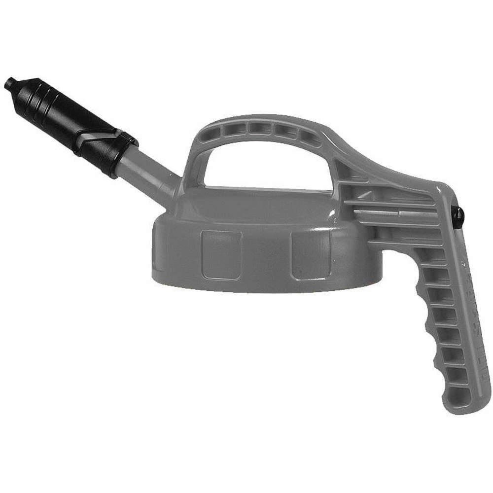 Mini Spout Lid, 0.27 Inch Outlet Dia., Gray, HDPE