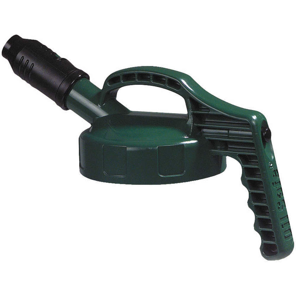 Stumpy Spout Lid, 1 Inch Outlet Dia., Dark Green, HDPE