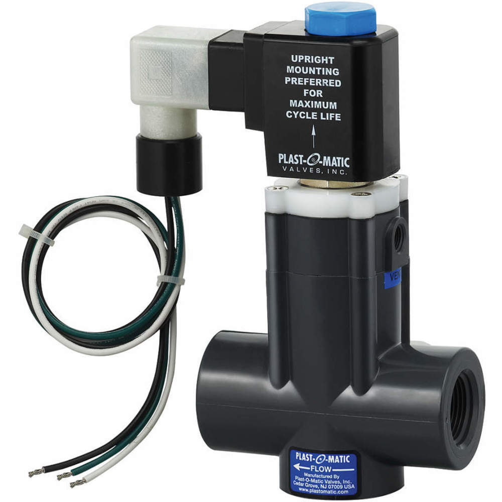 Solenoid Valve, Direct Acting, 1/2 Inch Pipe, 3/8 Inch Orifice