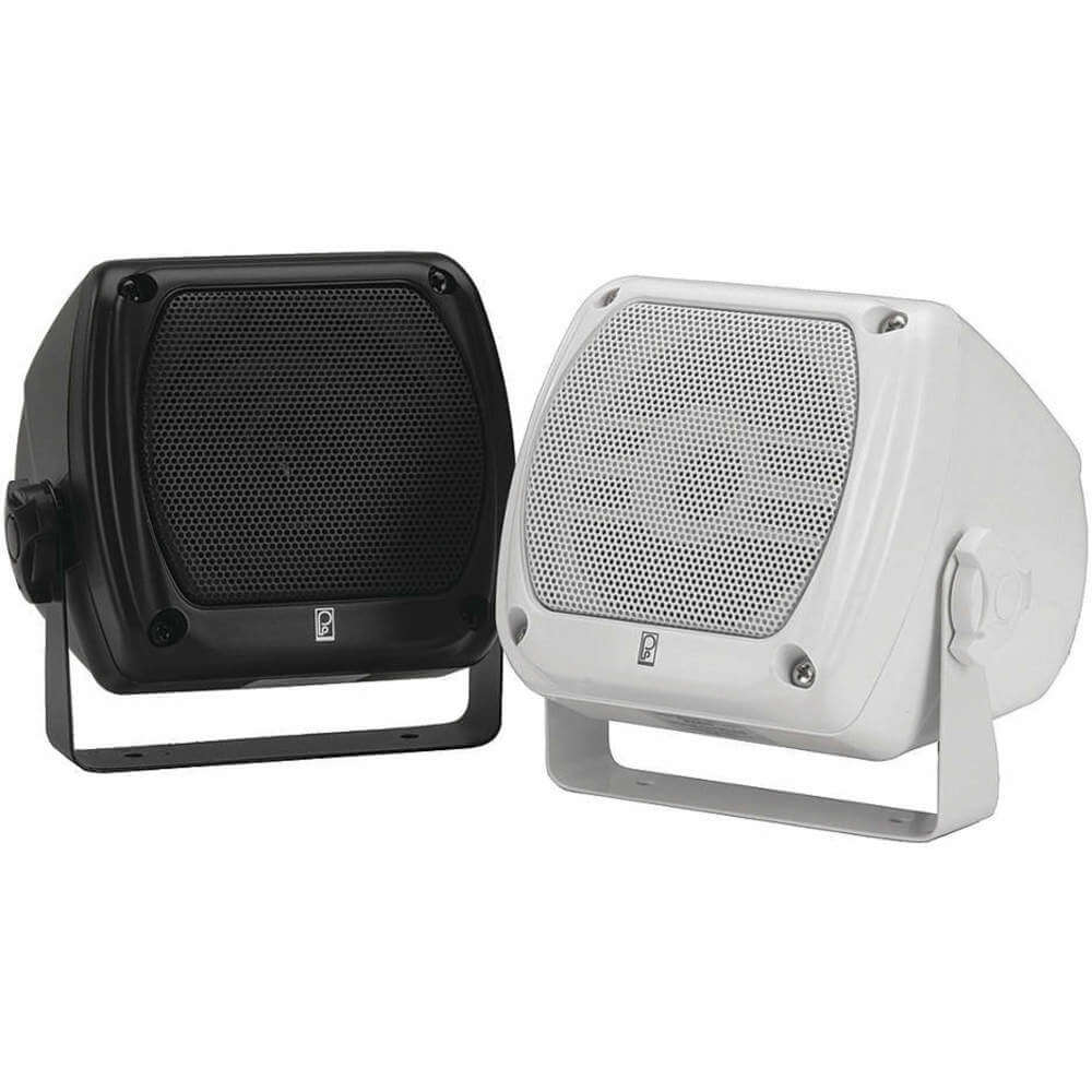 Outdoor Box Speakers Black 4 Inch Depth 40W PR
