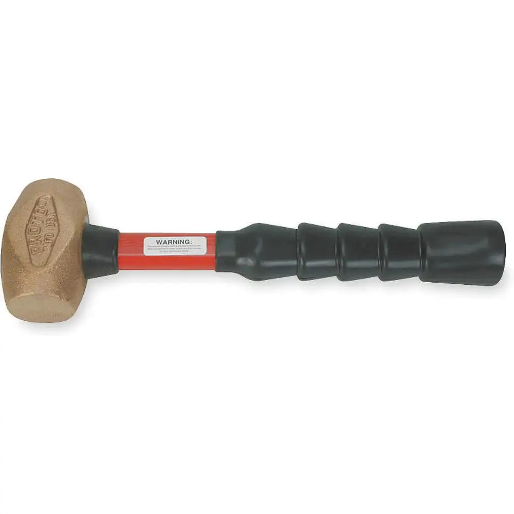 Non-Sparking Sledge Hammer, Brass Head, 12 Inch Length