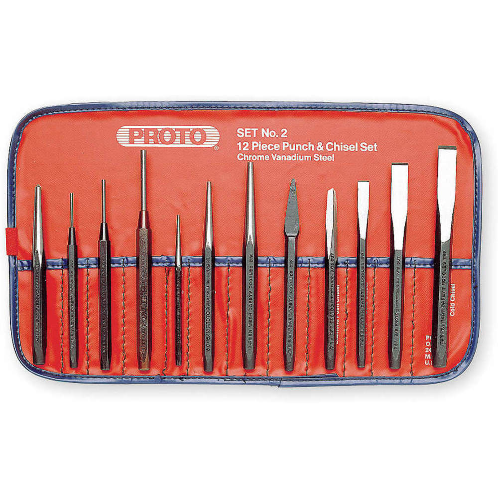 Punch And Chisel Set With Pouch 12 Pc