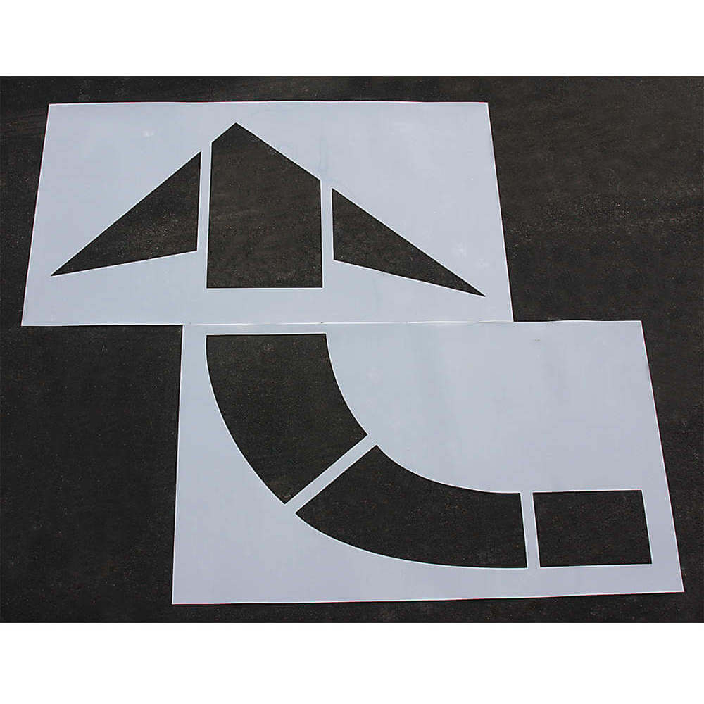 Pavement Stencil Mutcd Curved Arrow 1/8