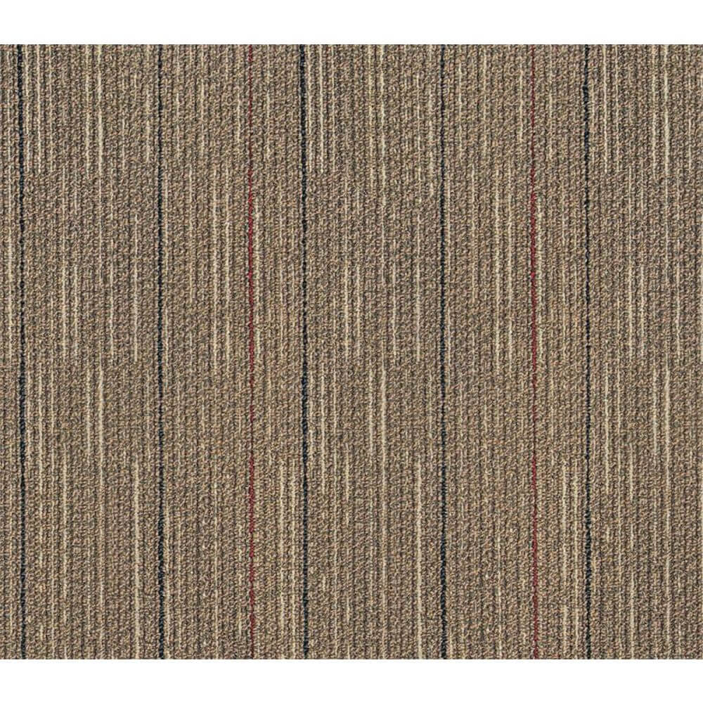 Carpet Tile 19-11/16 Inch Length Brown Pk 20