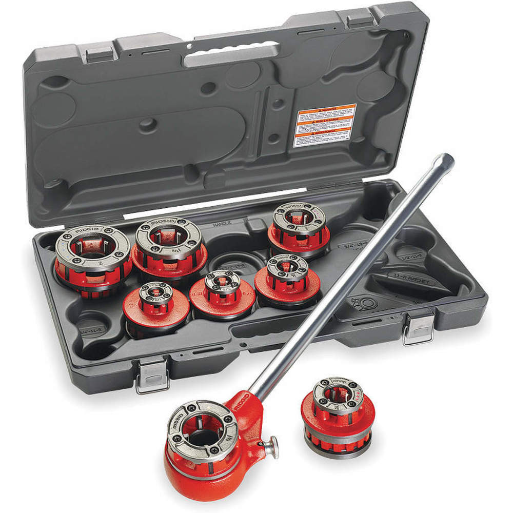 Exposed Ratchet Threader Set, 1/2 To 2 Inch Capacity
