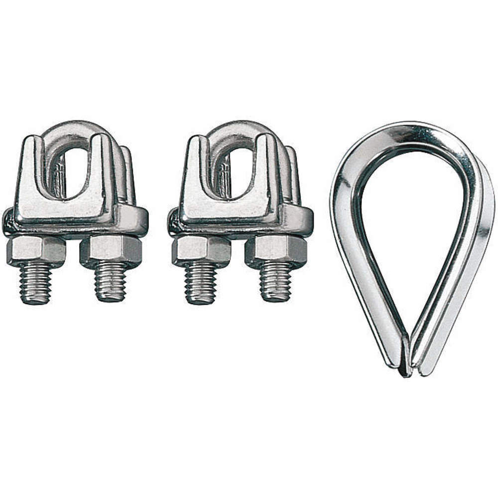 Wire Rope Clip And Thimble Kit 3/32 In
