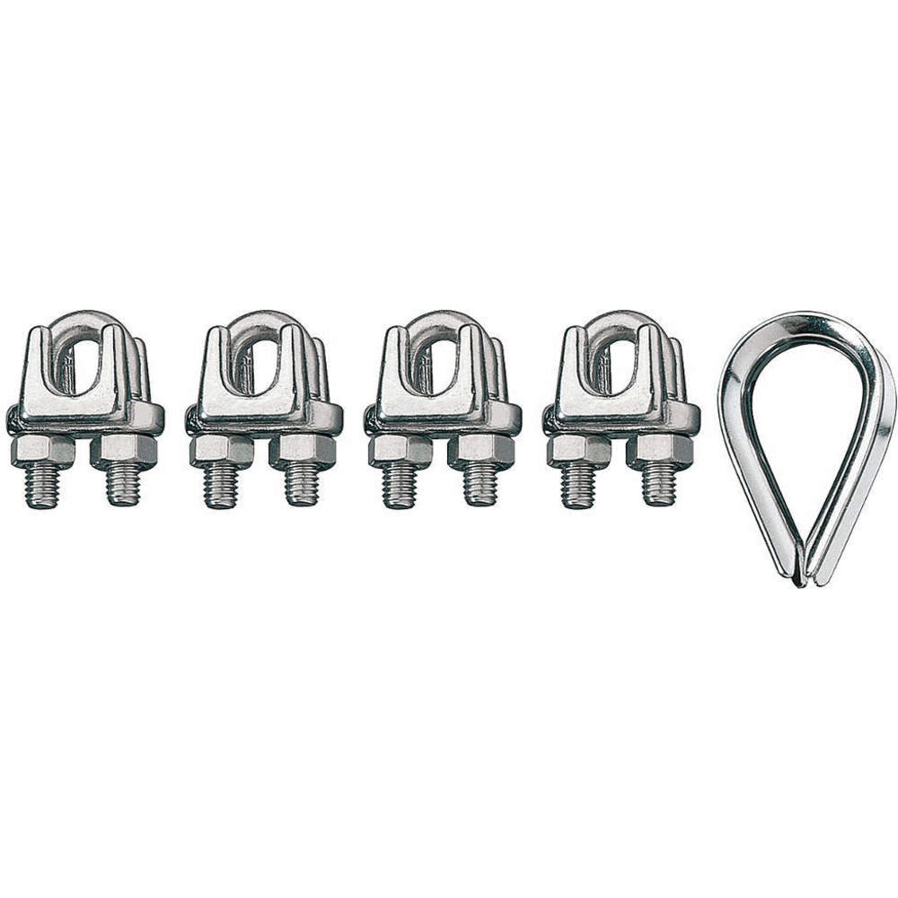 Wire Rope Clip And Thimble Kit 3/4 In