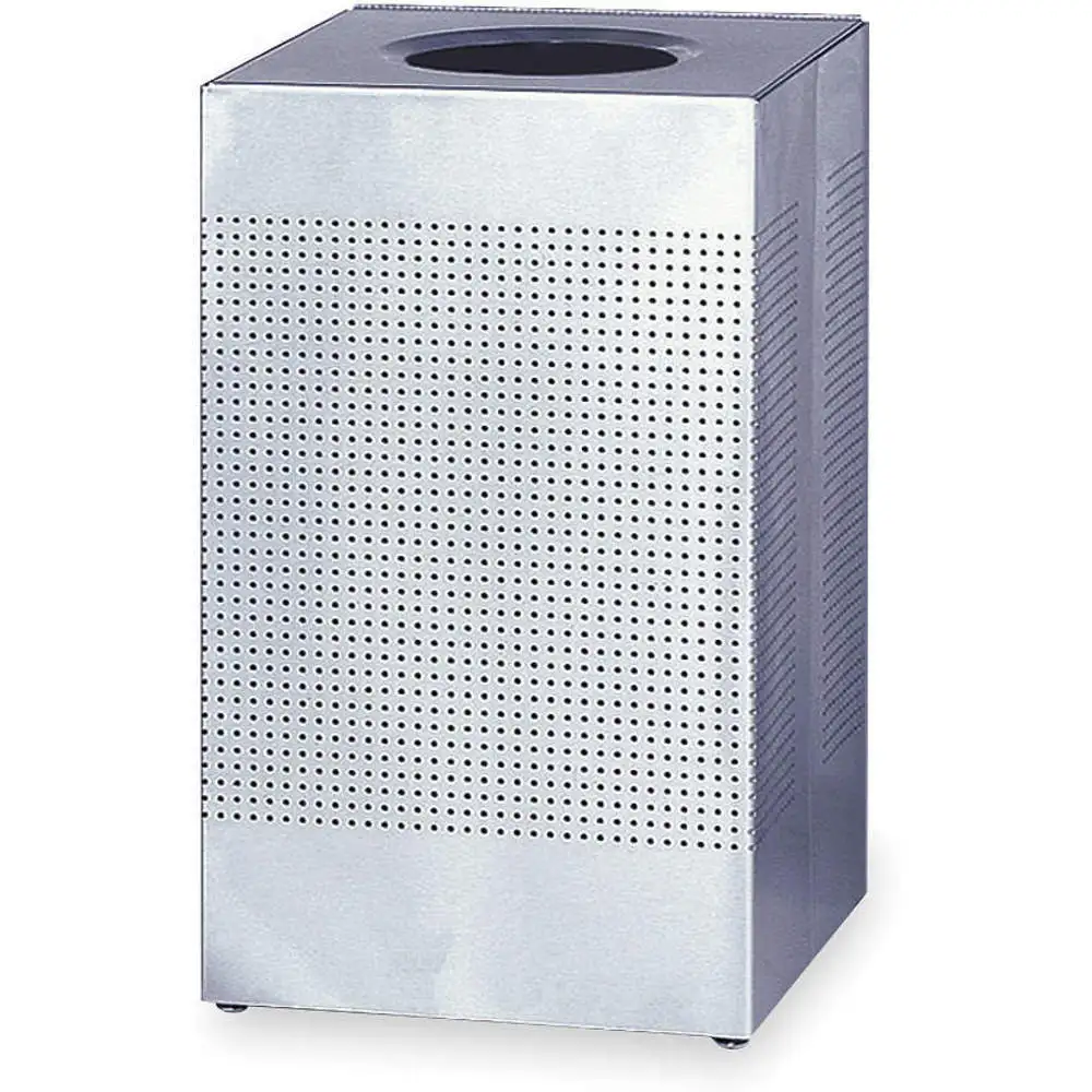 Open-top Trash Can Square Stainles Steel