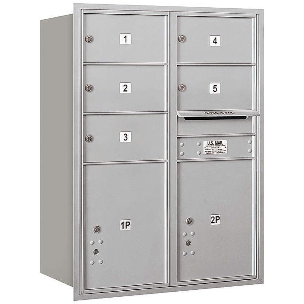 Horizontal Mailbox Private 7 Door Aluminium Rl 41 Inch