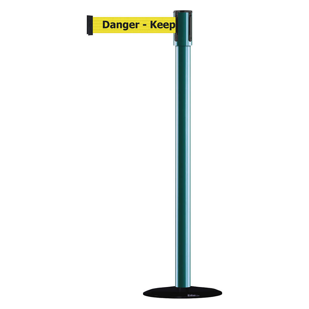 Portable Post Green Danger Keep Out