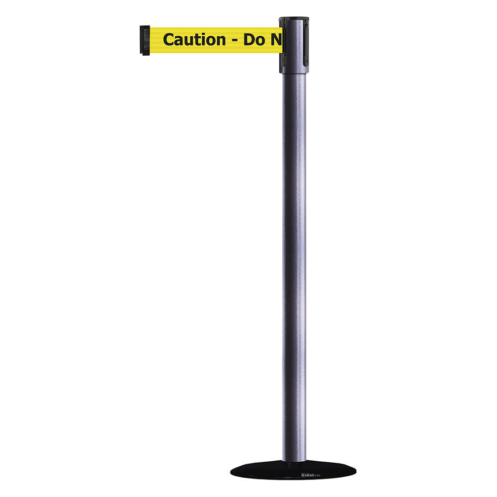 Portable Post Gray Caution Do Not Enter