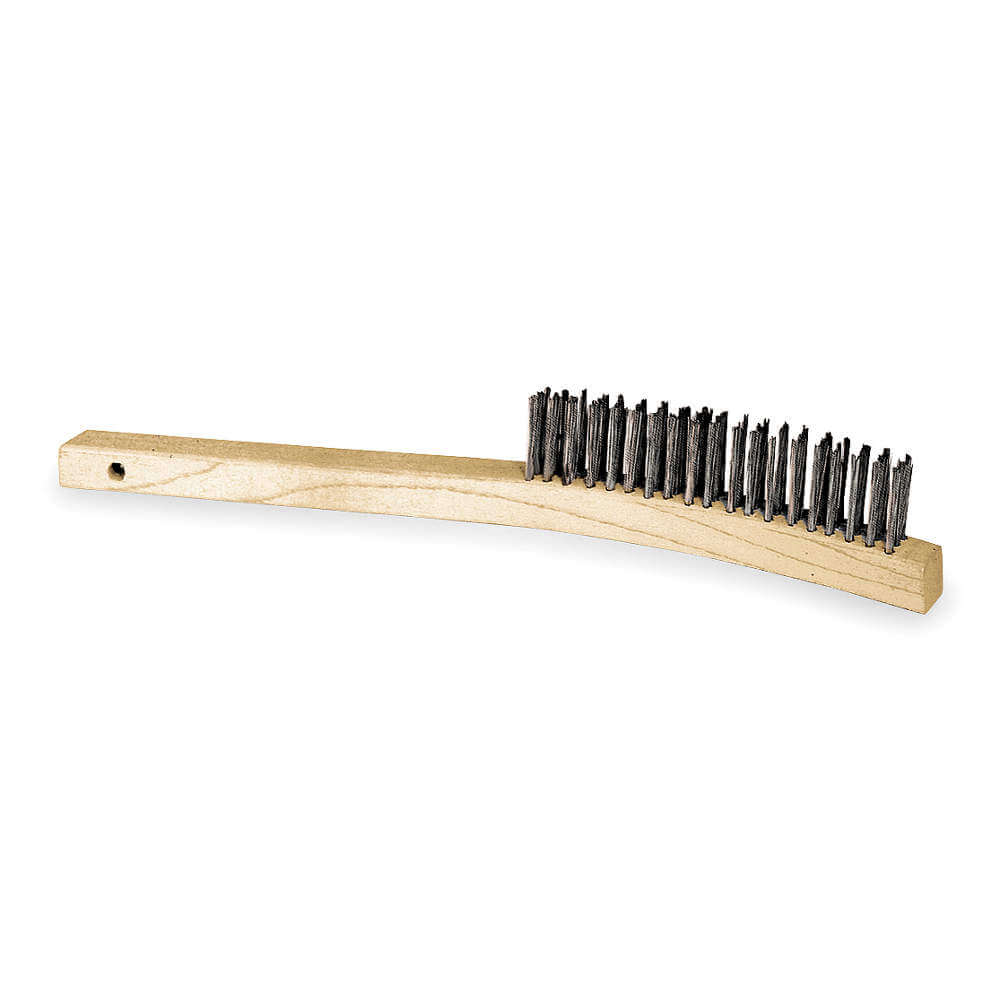 Curved Scratch Brush Rows 3 x 19 Stainless Steel Wire