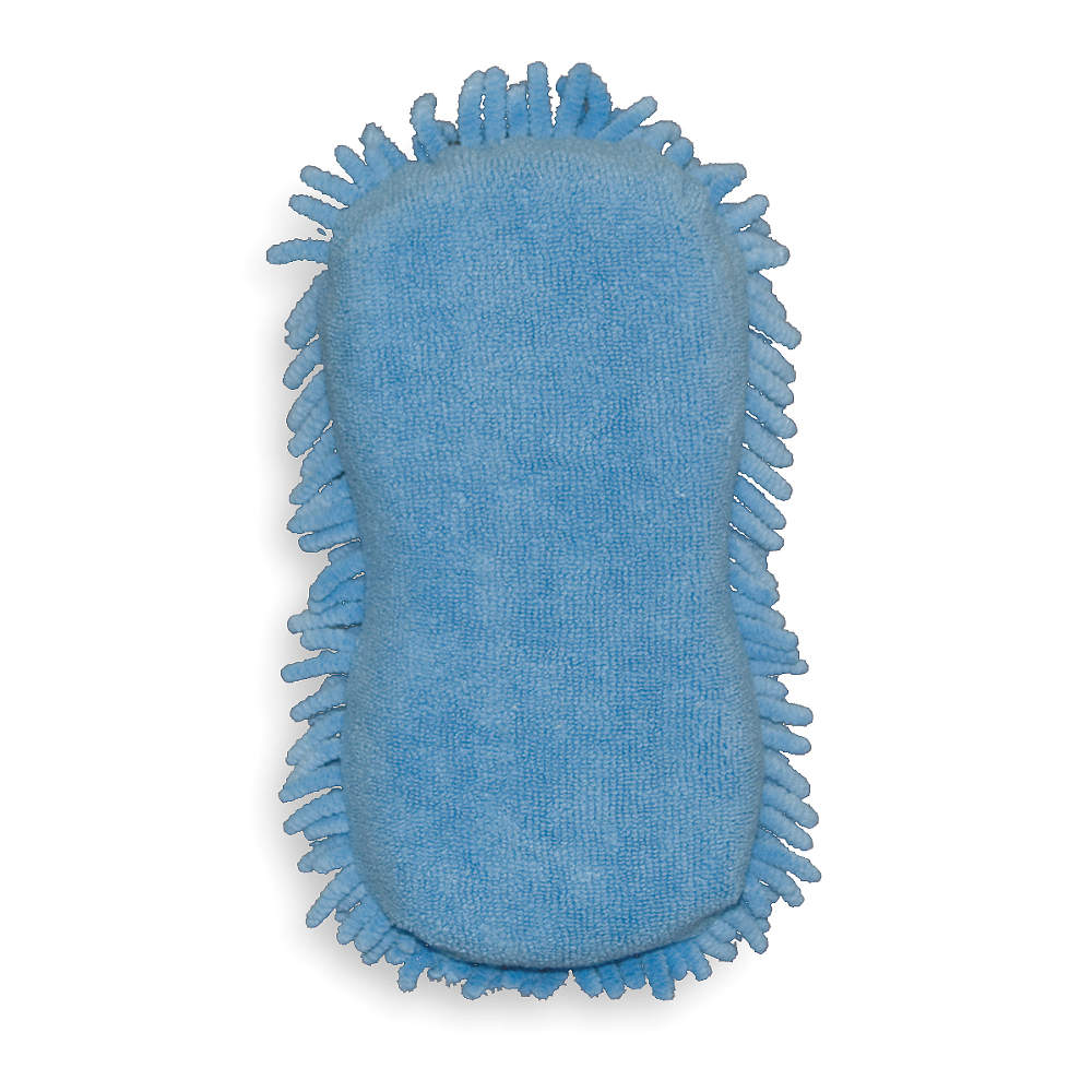 Microfiber And Chenille Sponge Blue