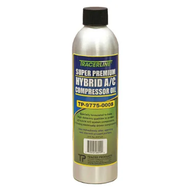 Hybrid Lubricant A/C 8 Ounce Clear Bottle