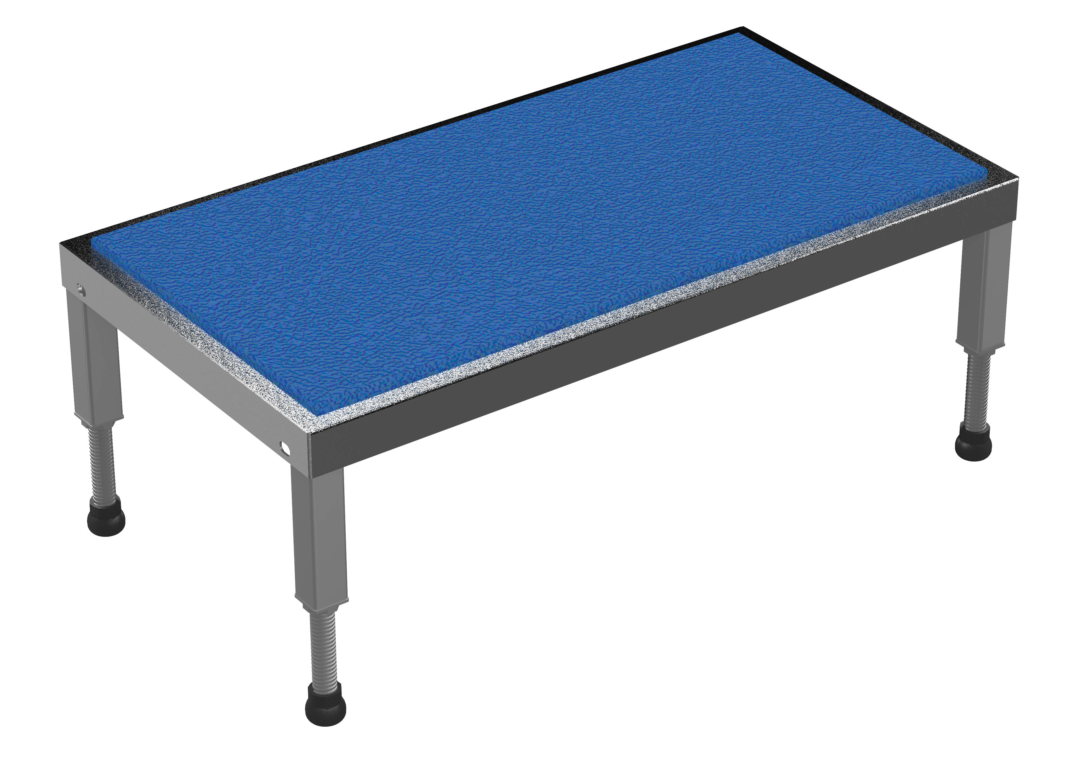 Adjustable SS Stand, Ergo matting, 10-1/2 Inch to 16-1/2 Inch Height
