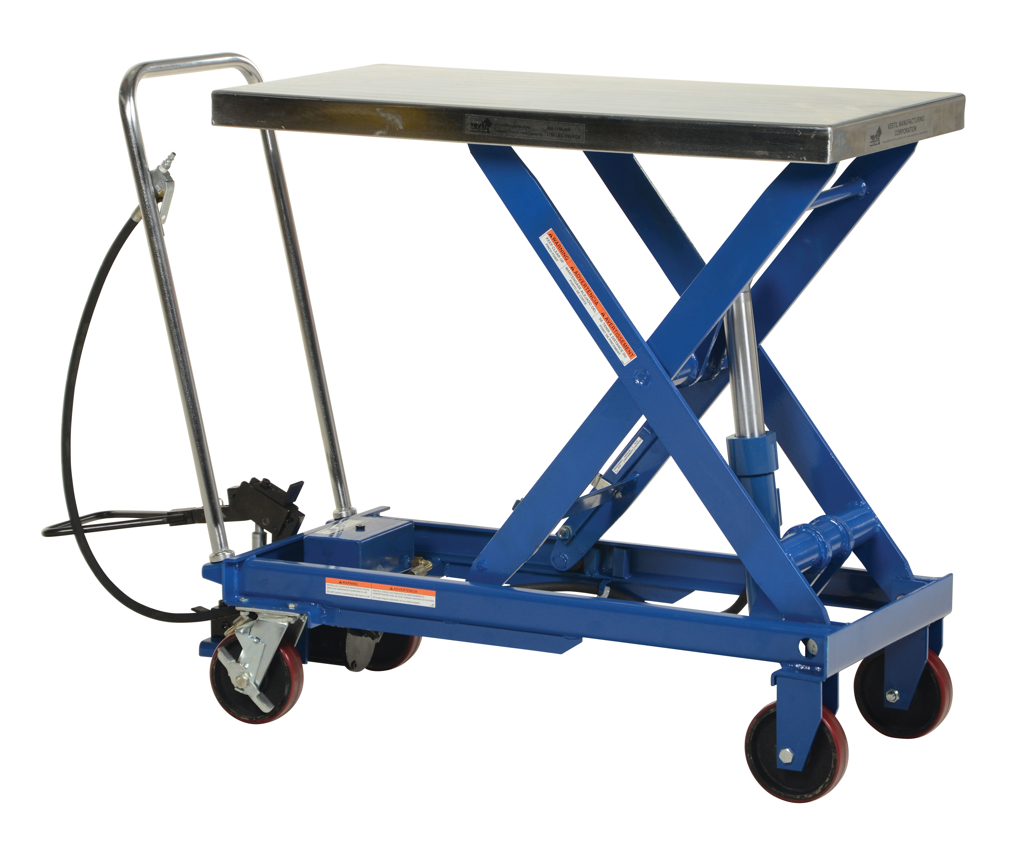 Air Steel Cart, 1750 Lb. Capacity, 20 Inch x 39.5 Inch Size