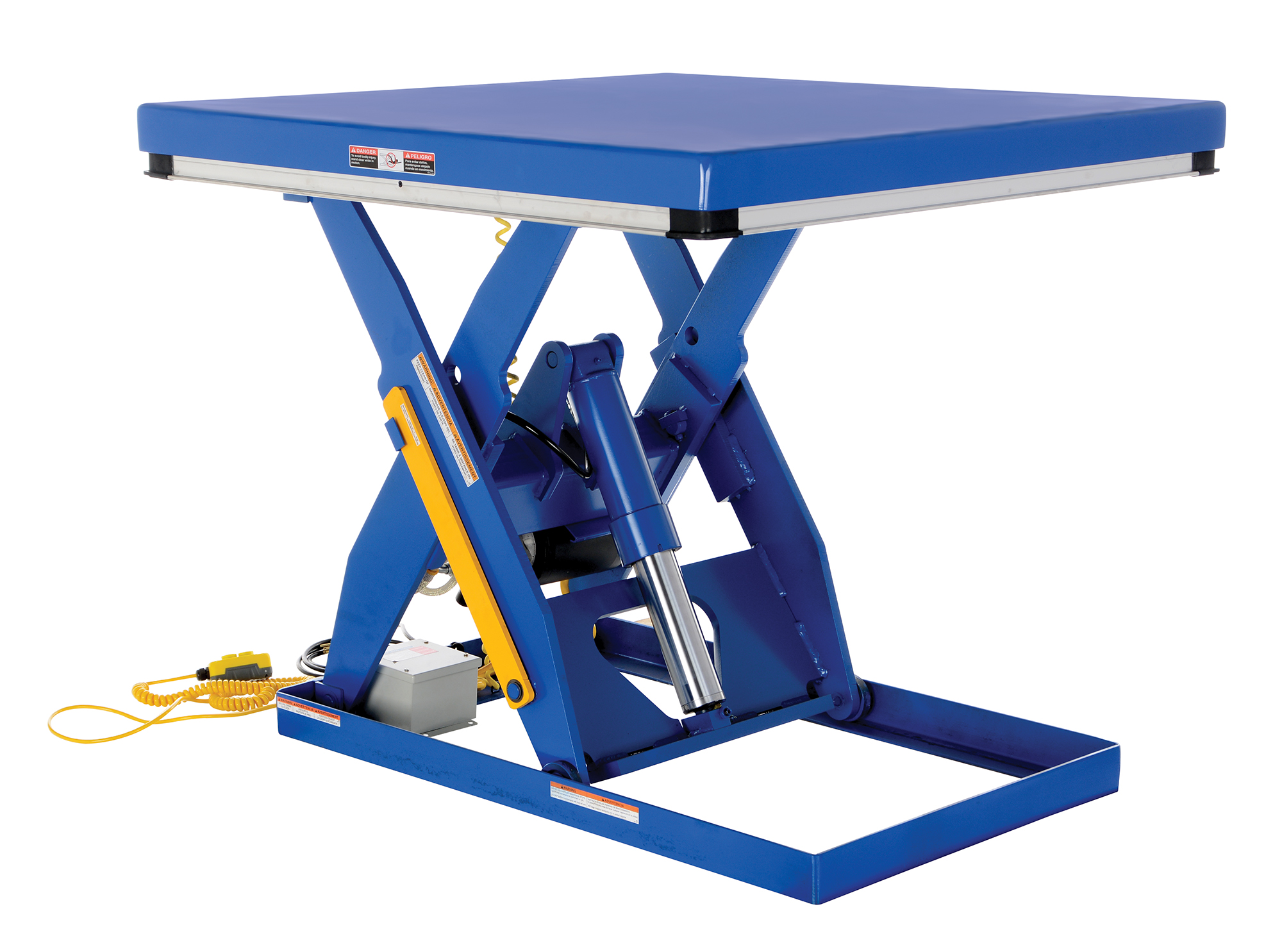 Electric Hydraulic Lift Table, 3000 lb., 48 x 48 Inch Size, Blue, Steel