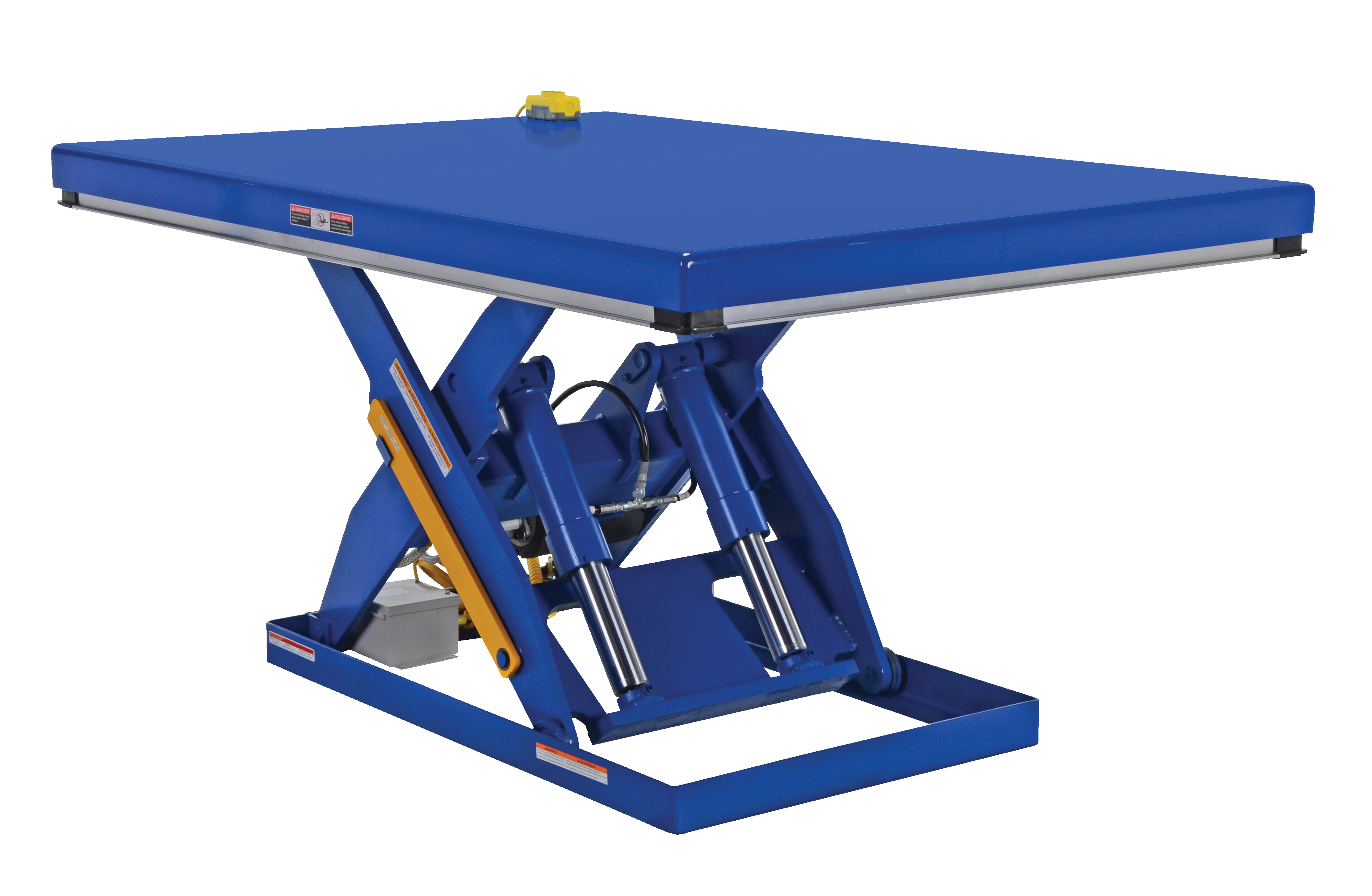 Electric Hydraulic Lift Table, 4000 lb., 48 x 72 Inch Size, Blue, Steel