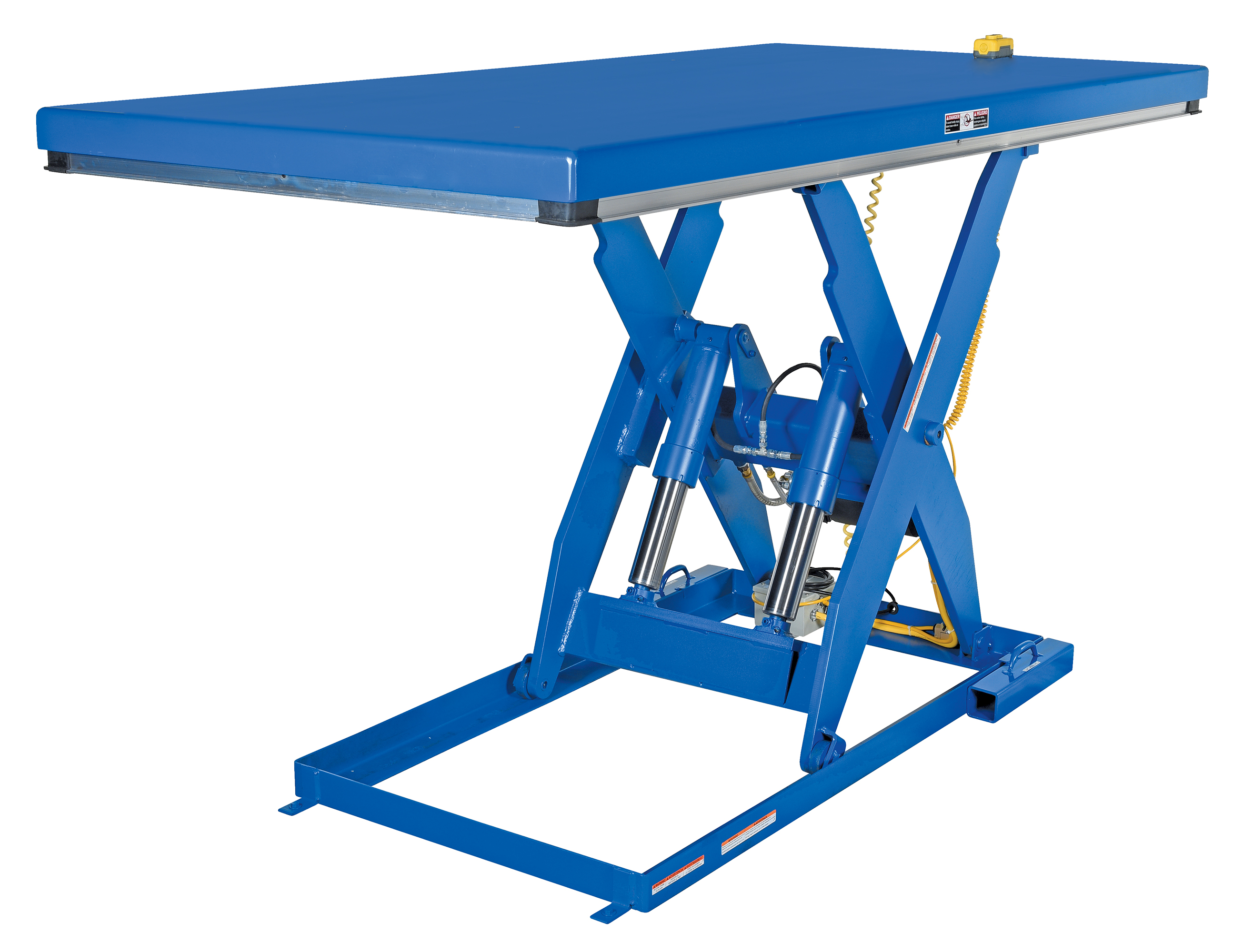 Electric Hydraulic Lift Table, 4000 lb., 48 x 96 Inch Size, Blue, Steel
