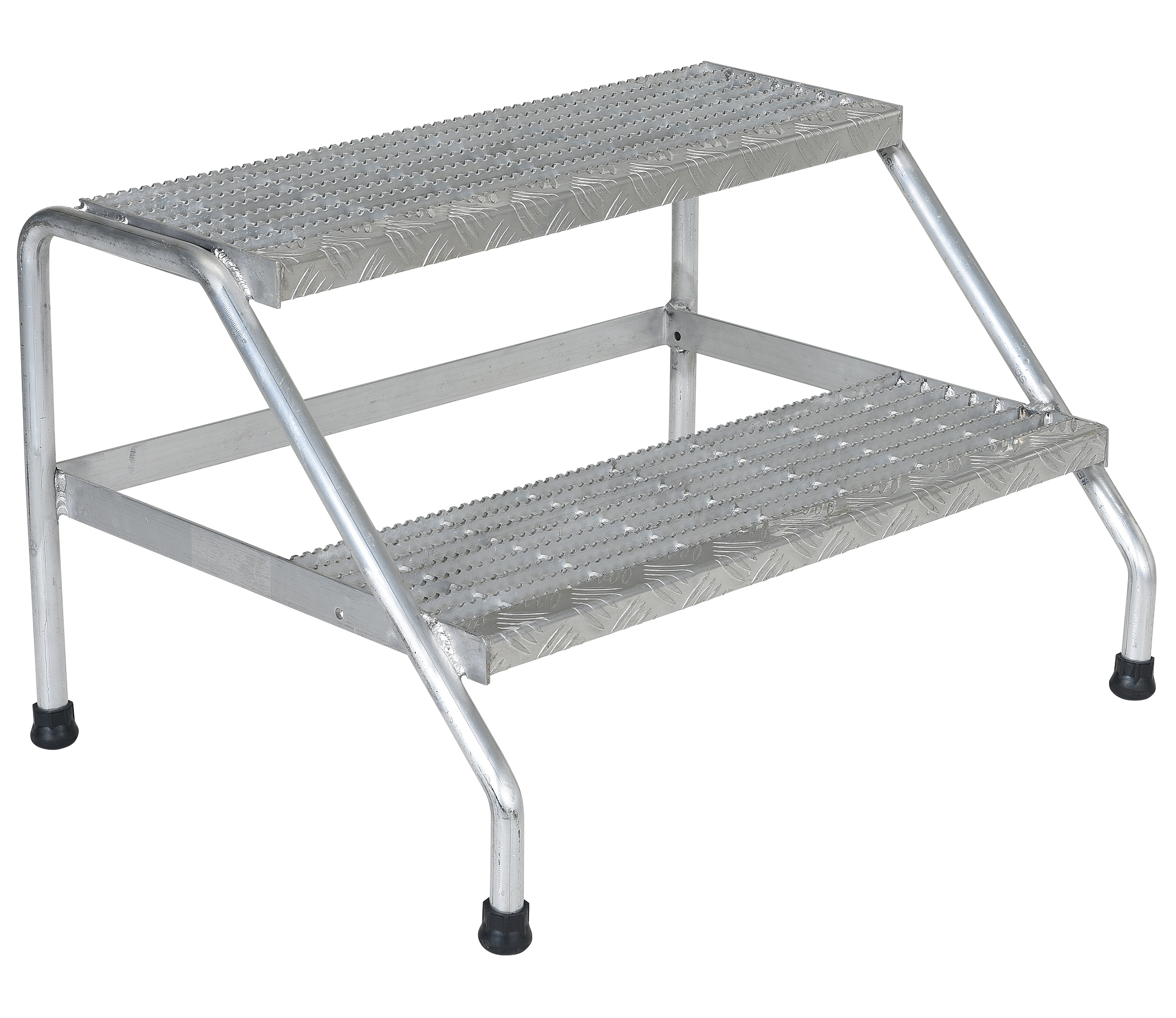 Aluminium Step Stand, 2 Step, Wide Welded