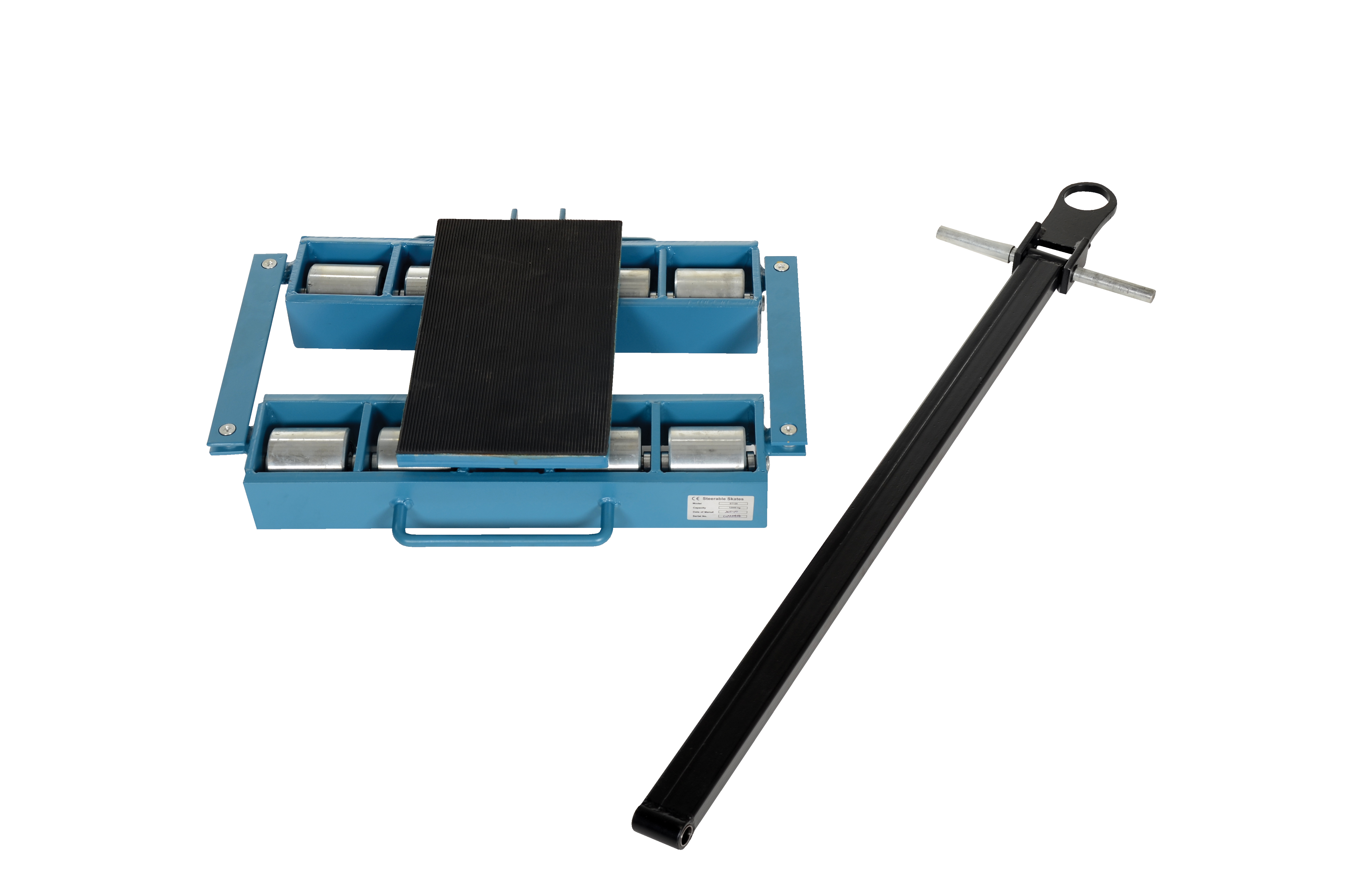 Steel Machinery Skate, 12 Ton Static capacity, 8 Rollers