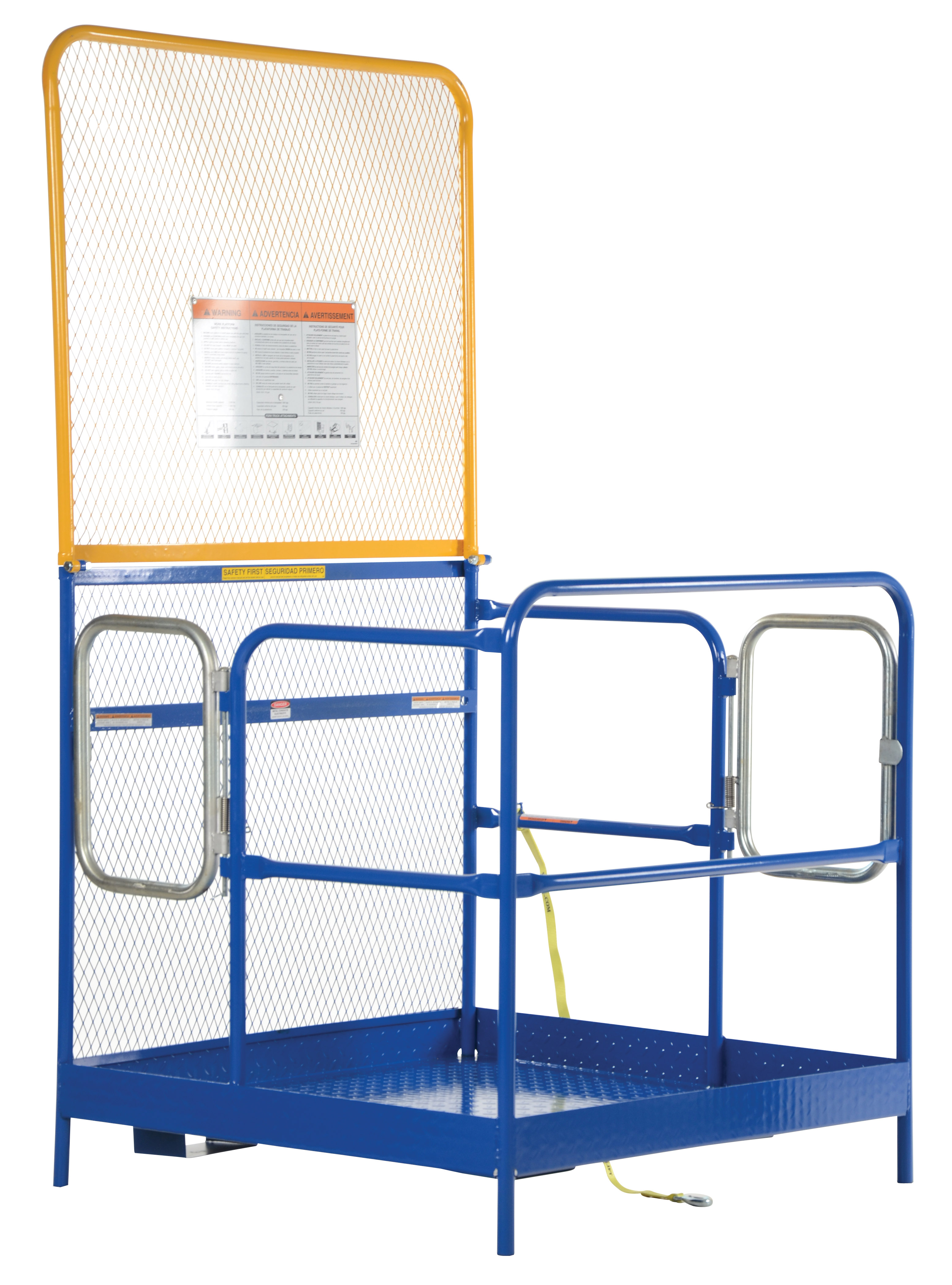 Work Platform With 2 Door Entry, 36 x 36 Inch Size, 1000 lb., Blue, Steel