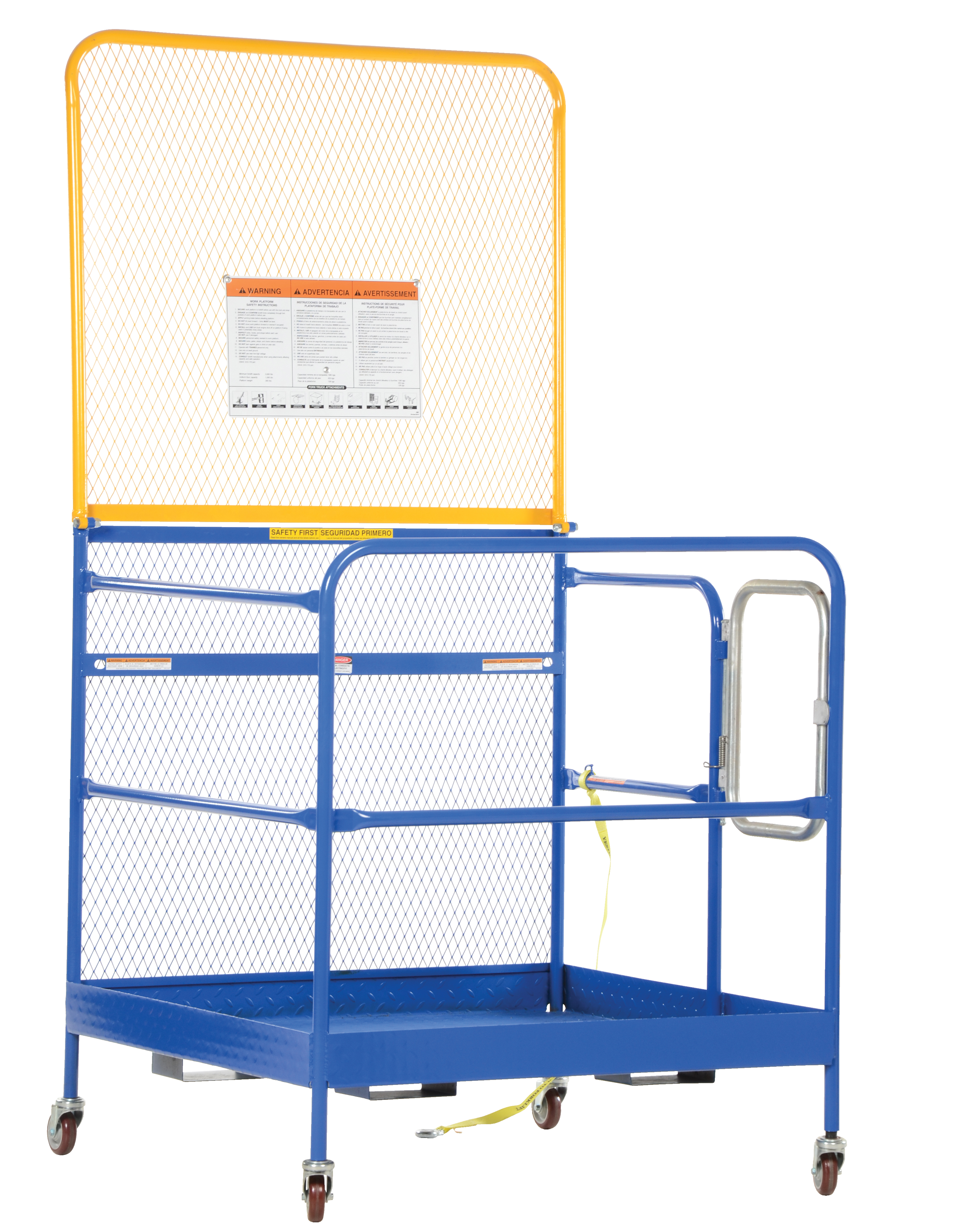 Steel Work Platform, 84 Inch Back Caster, 48 Inch x 48 Inch Size