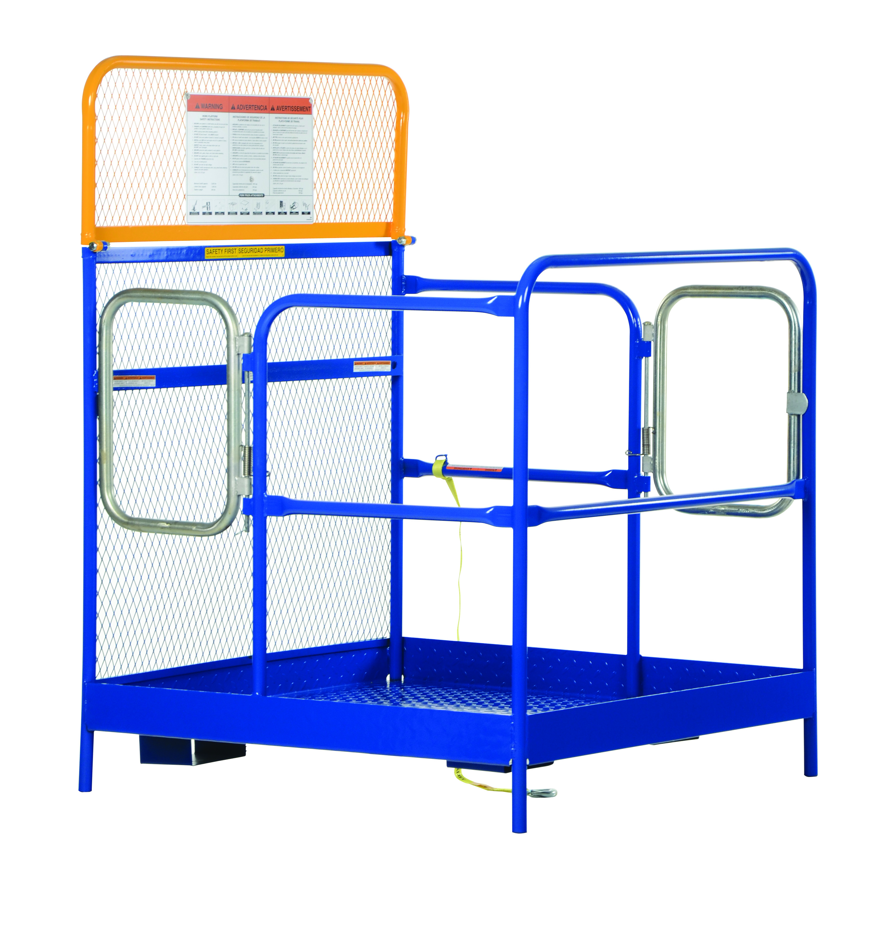 Work Platform With 2 Door Entry, 48 x 48 Inch Size, 1000 lb., Blue, Steel