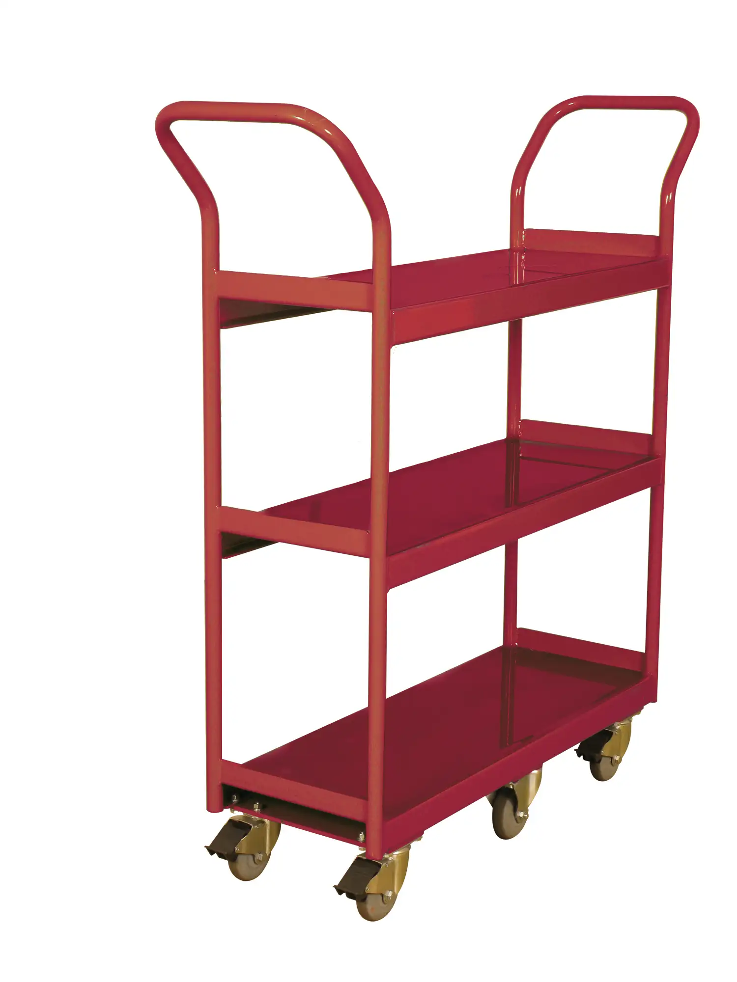 Narrow Aisle, Heavy Duty, 3-Shelf Cart, 800 lbs Capacity, 19 x 48-5/8 x 49-3/4 Inch Size