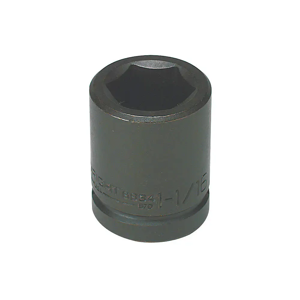 Standard Impact Socket, 3/4 Inch Drive, 6 Point, 1-1/8 Inch Size