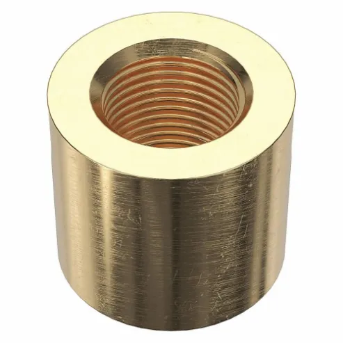 Panel Nut, Round, 3/8-32 Thread Size, Plain, Brass, 2Pk