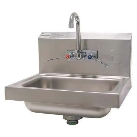 Hand Sink, Wall Mounted, 14 X 10 Inch F-To-B X 5 Inch D Bowl