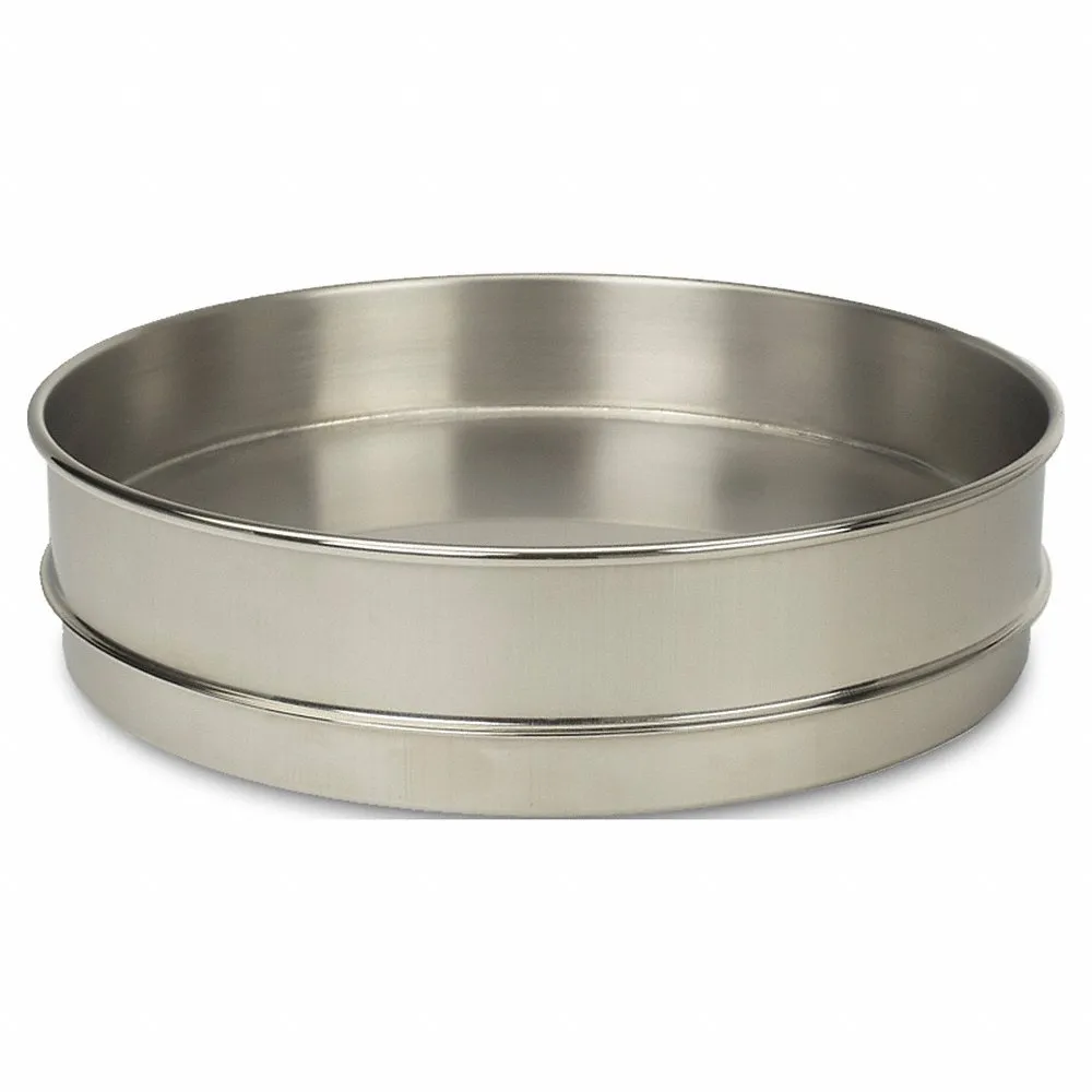 Pan, Test Sieve Pan, Stainless Steel, 12 Inch Outside Dia