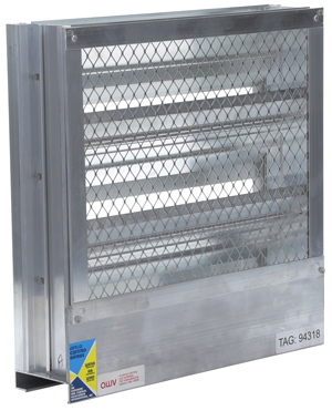 Intake Louver, Fixed, Size 90 x 60 Inch