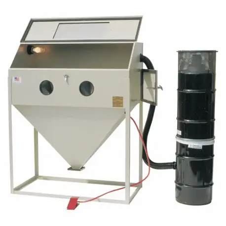 Abrasive Blast Cabinet, 60 Inch Overall Height, 48 Inch Overall Width, 24 Inch Overall Dp