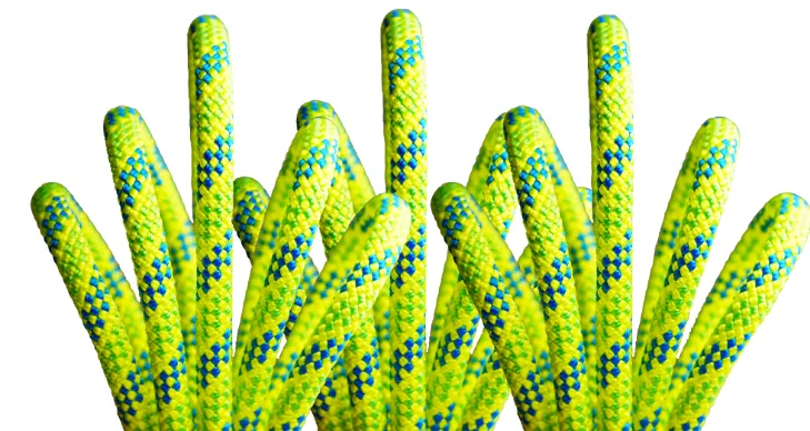 Arborist Static Rescue/Rappelling Line, 32 Strand, 150 Ft. Length, Blue/Green/Yellow