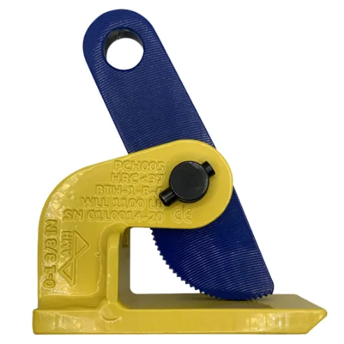 Plate Lifting Clamp, Horizontal, 2-3/8 Inch Jaw Opening, 2200 lbs Capacity