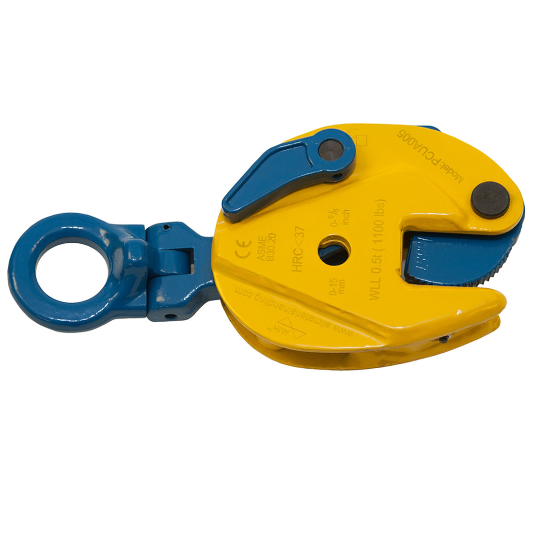 Plate Lifting Clamp, 1 Inch Jaw Opening, 4400 lbs Capacity